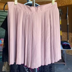 Mauve Pleated Skirt